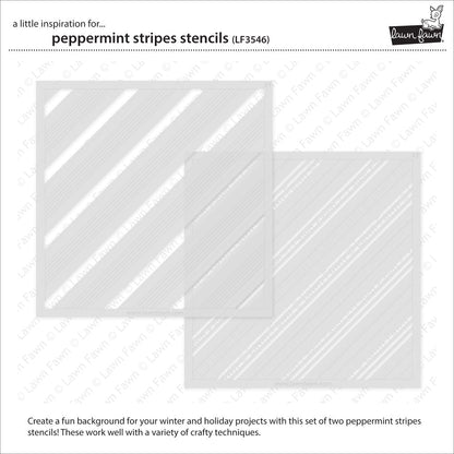 Lawn Fawn - Peppermint Stripes Stencils (2pcs)