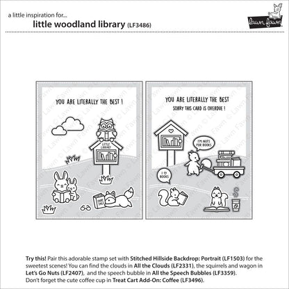 Lawn Fawn - Little Woodland Library