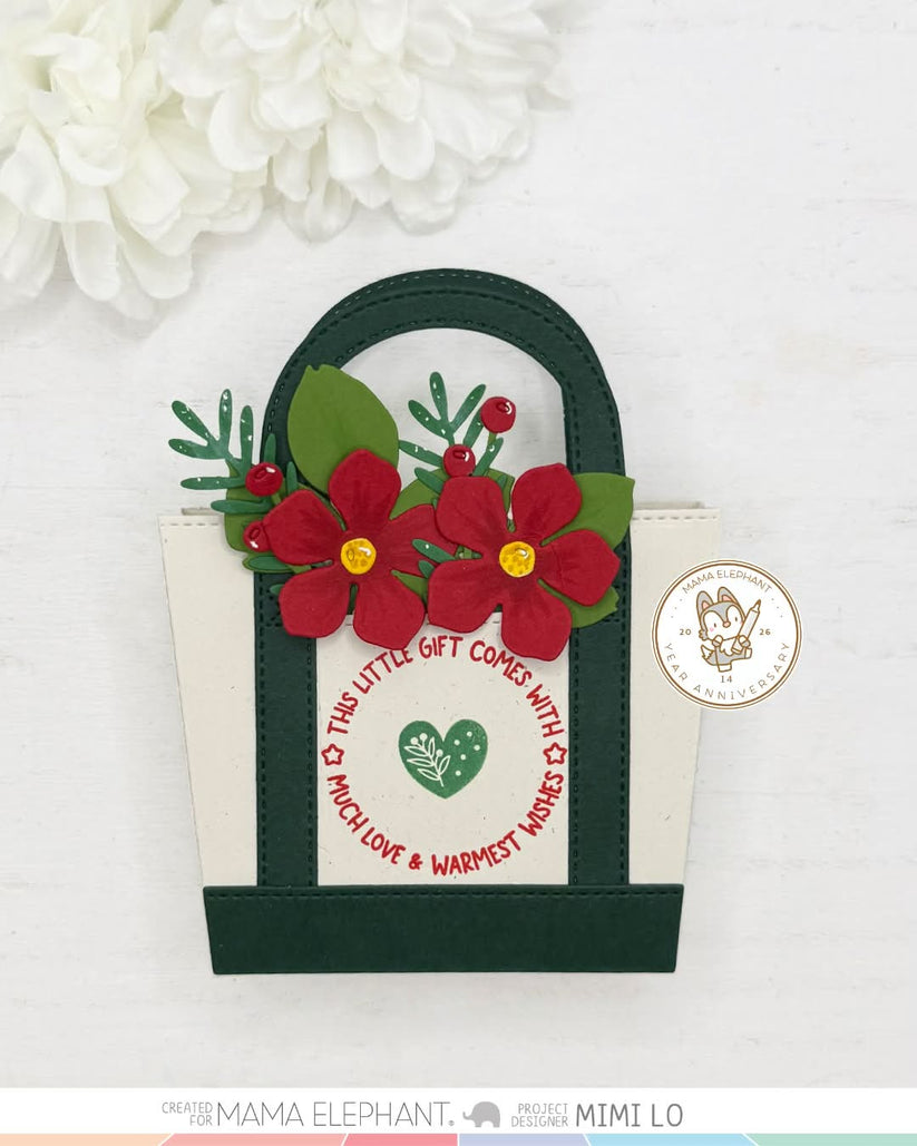 Mama Elephant - Round Tag Sentiments