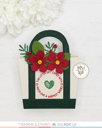 Mama Elephant - Round Tag Sentiments