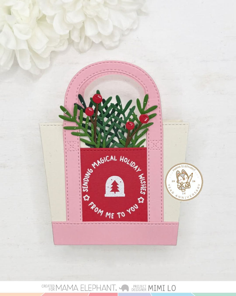 Mama Elephant - Round Tag Sentiments
