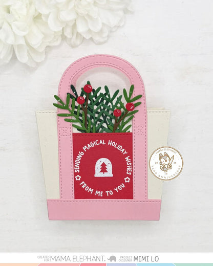 Mama Elephant - Round Tag Sentiments