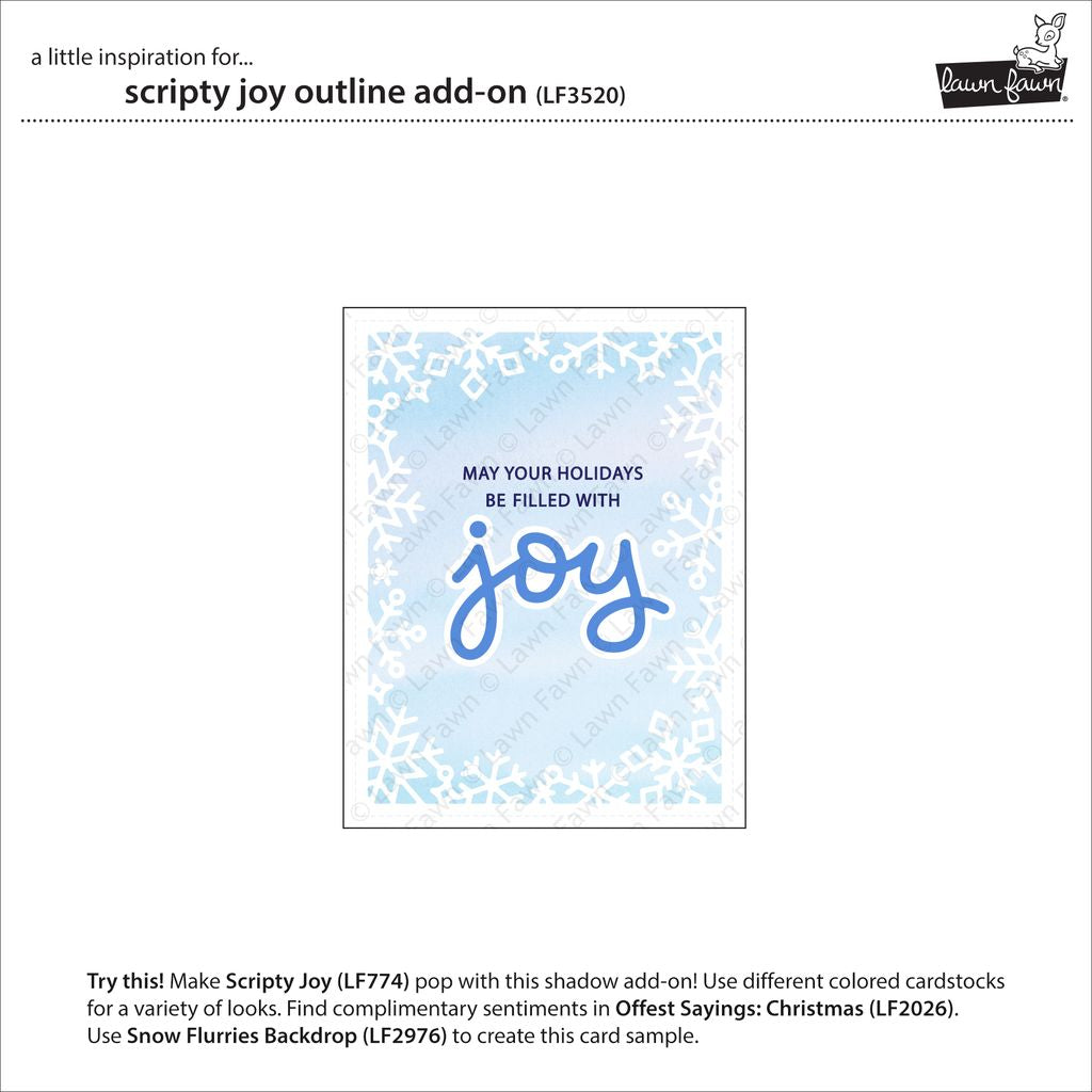 Lawn Fawn - Scripty Joy Outline Add-On