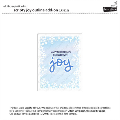 Lawn Fawn - Scripty Joy Outline Add-On