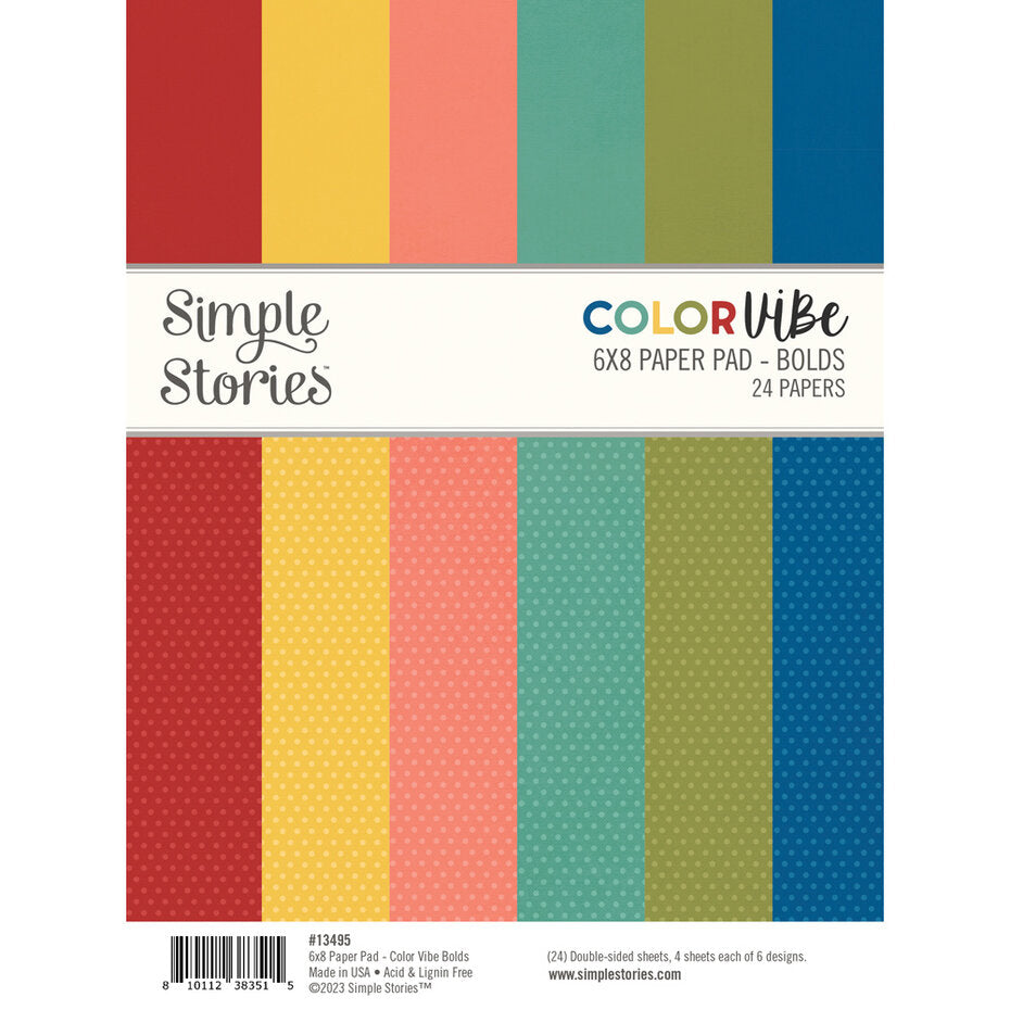 Simple Stories - Color Vibe Bolds Paper Pad 6x8"