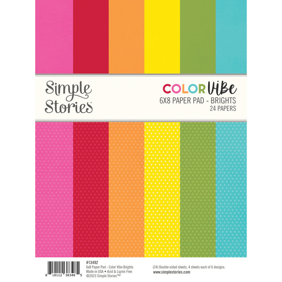 Simple Stories - Color Vibe Brights Paper Pad 6x8"