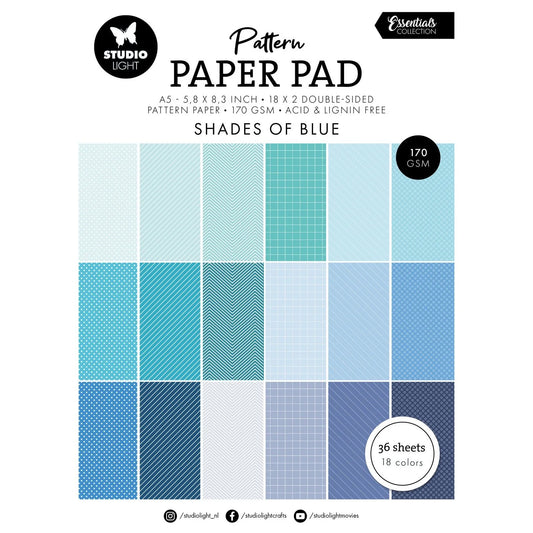 Studio Light - Essentials Pattern Paper Pad Shades Of Blue