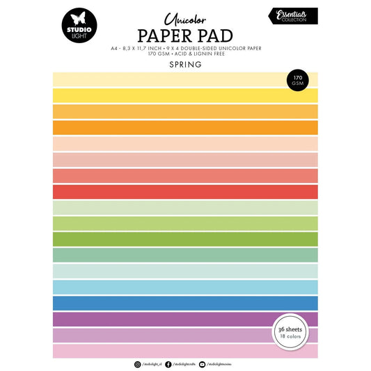 Studio Light - Unicolor A4 Paper Pad Spring Tones