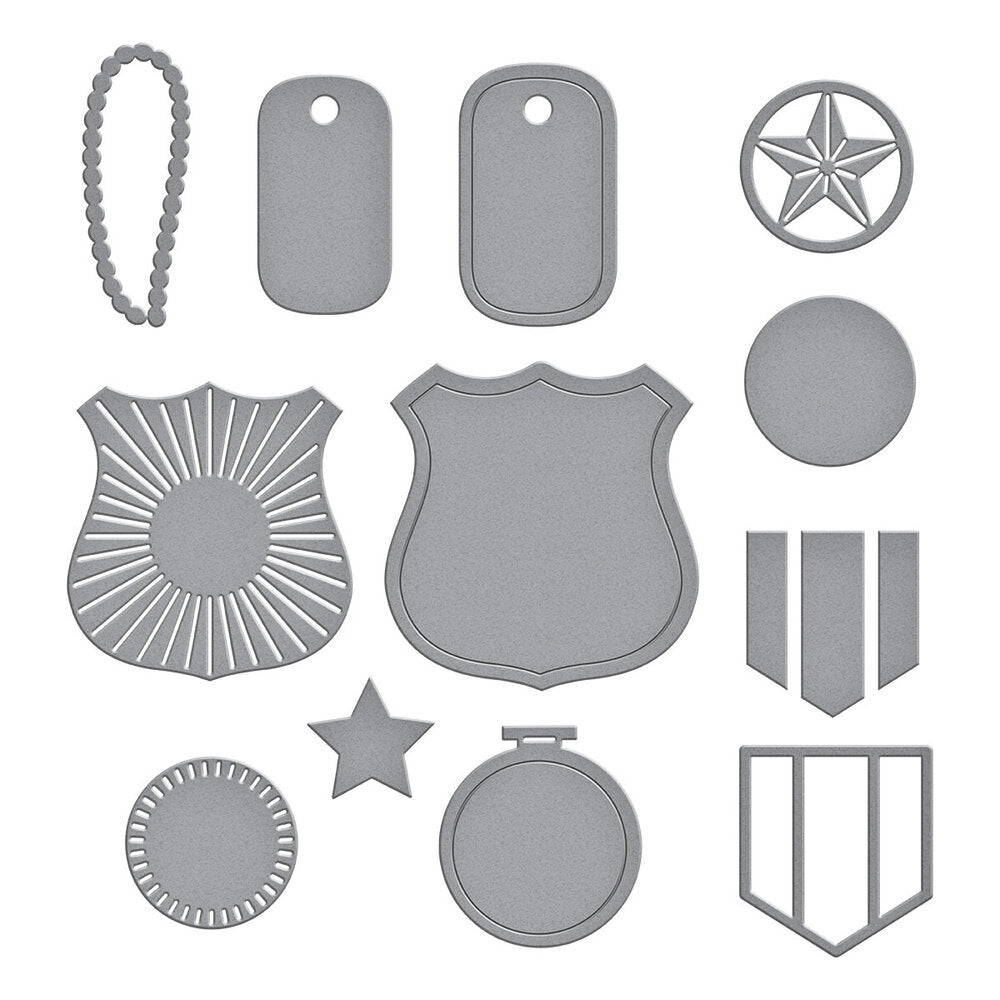 Spellbinders - Badges of Honor Etched Dies