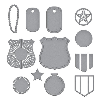 Spellbinders - Badges of Honor Etched Dies