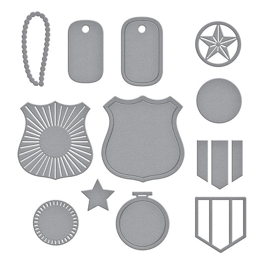 Spellbinders - Badges of Honor Etched Dies