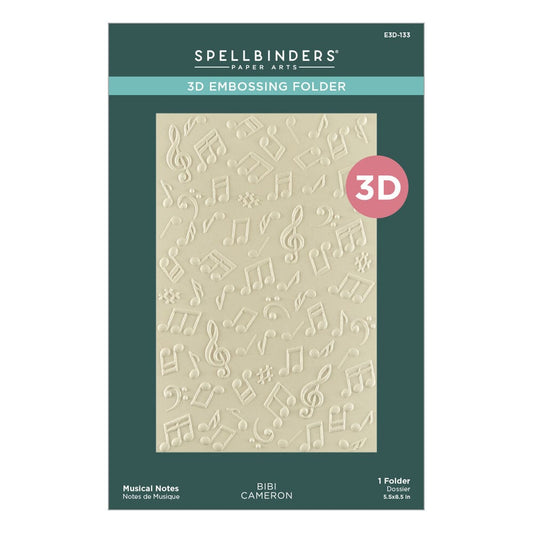 Spellbinders - Musical Notes 3D Embossing Folder