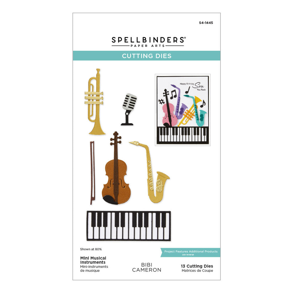 Spellbinders - Mini Musical Instruments Etched Dies