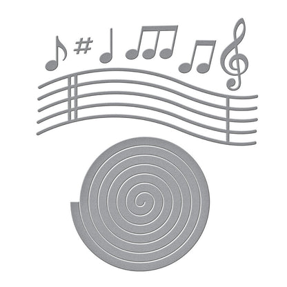 Spellbinders - Musical Notes & Stave Pop-Up Etched Dies