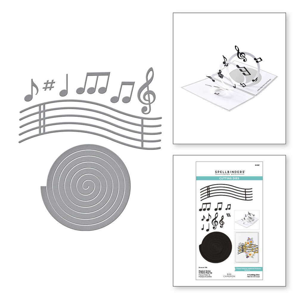 Spellbinders - Musical Notes & Stave Pop-Up Etched Dies