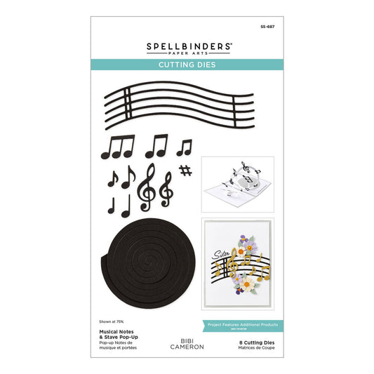 Spellbinders - Musical Notes & Stave Pop-Up Etched Dies