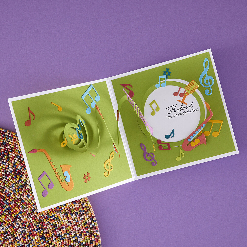 Spellbinders - Musical Notes & Stave Pop-Up Etched Dies