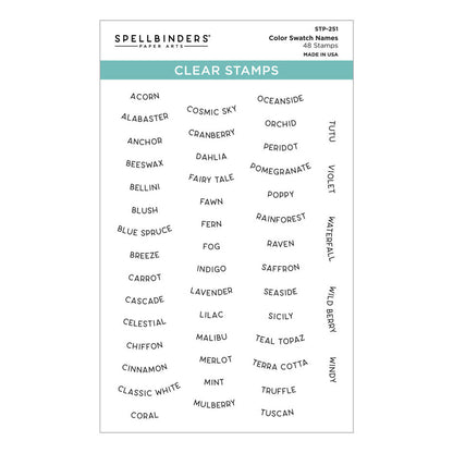 Spellbinders - Color Swatch Names