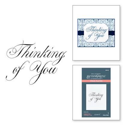 Spellbinders - BetterPress Copperplate Thinking of You Press Plate