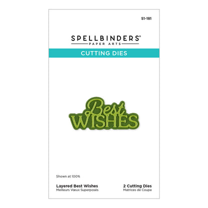 Spellbinders - Layered Best Wishes Etched Dies