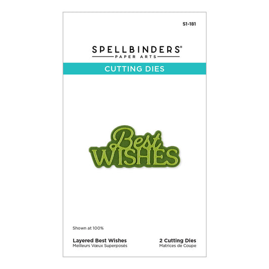 Spellbinders - Layered Best Wishes Etched Dies