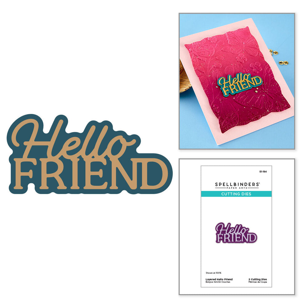 Spellbinders - Hello Friend Etched Dies