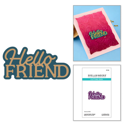 Spellbinders - Hello Friend Etched Dies