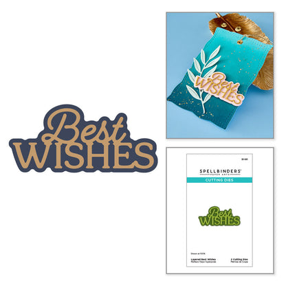 Spellbinders - Layered Best Wishes Etched Dies
