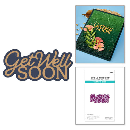 Spellbinders - Layered Get Well Soon Etched Dies