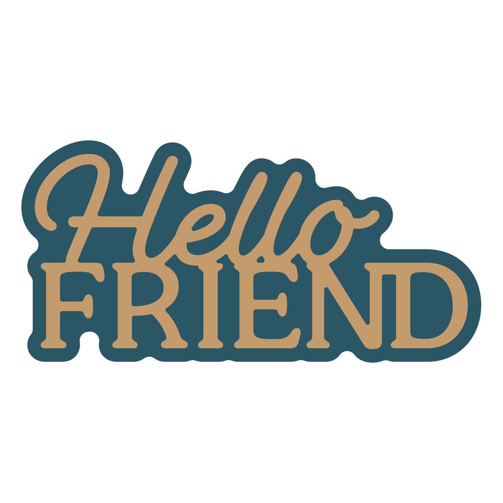 Spellbinders - Hello Friend Etched Dies