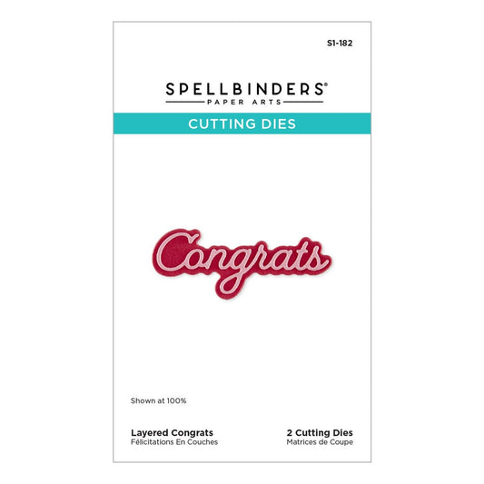 Spellbinders - Layered Congrats Etched Dies