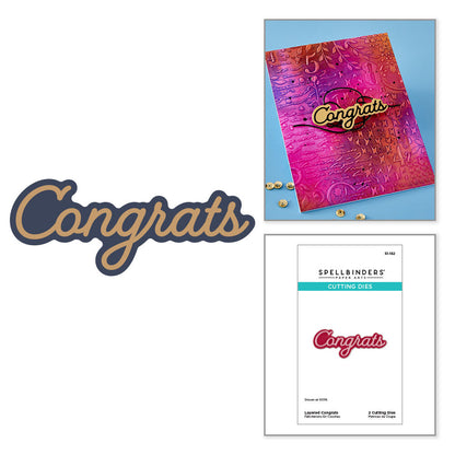 Spellbinders - Layered Congrats Etched Dies