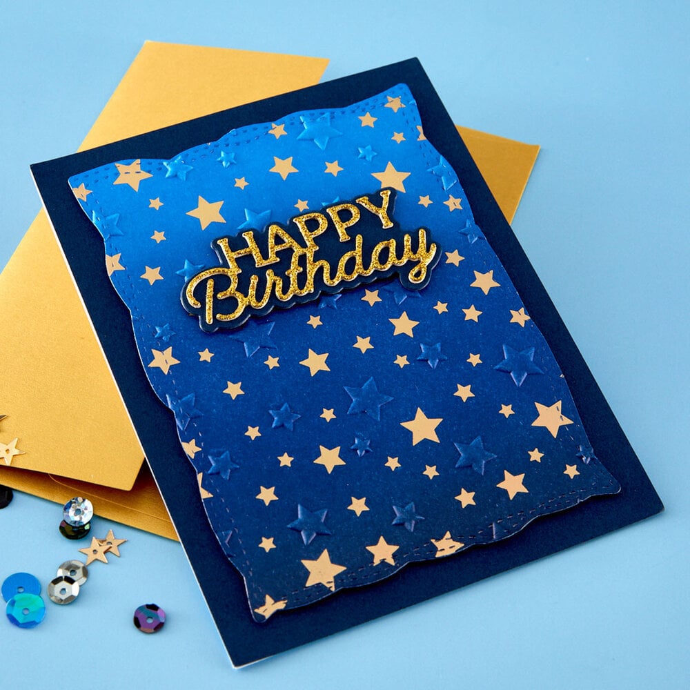 Spellbinders - Layered Happy Birthday Etched Dies