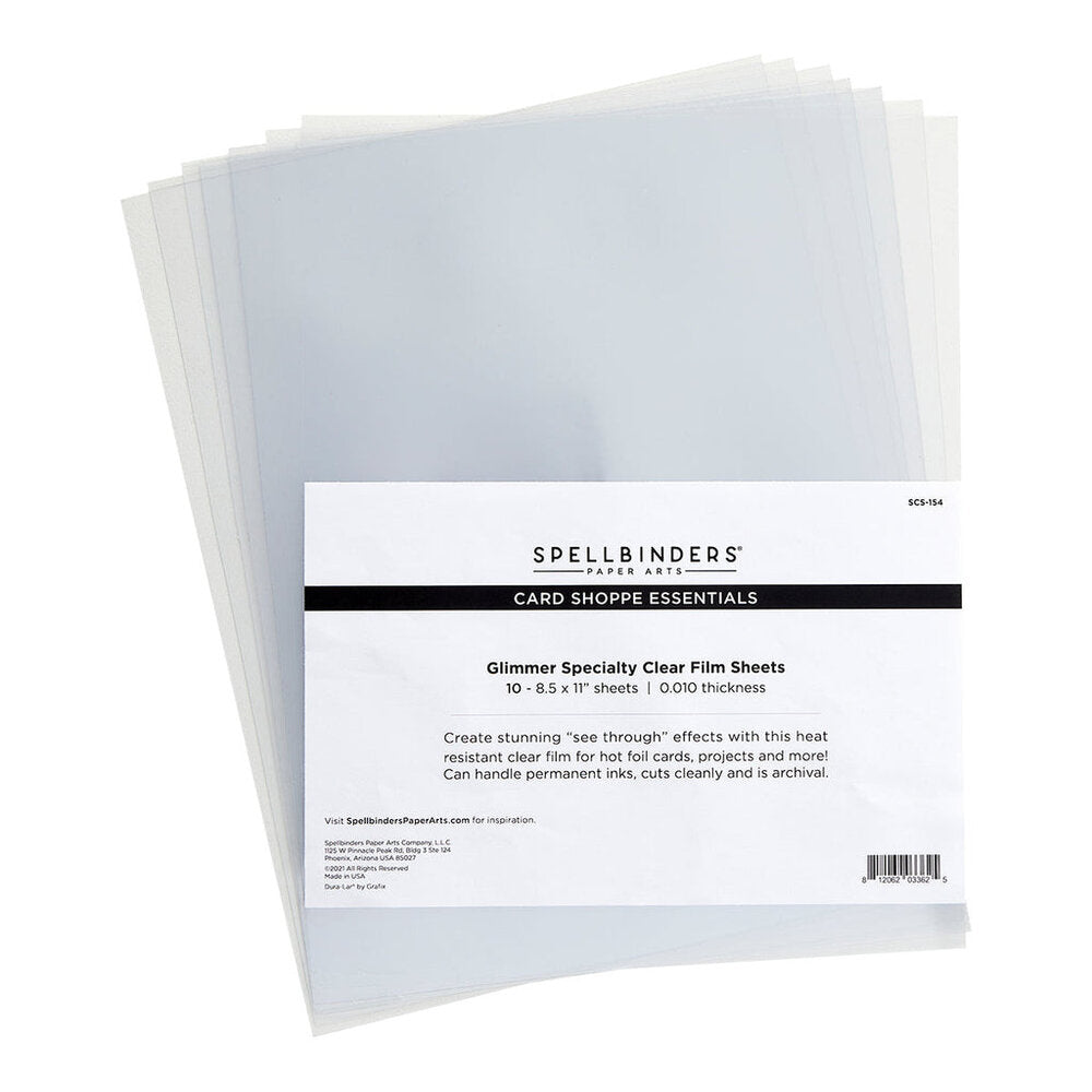 Spellbinders - Glimmer (Hot Foil) Specialty Clear Film Sheets (10pk)