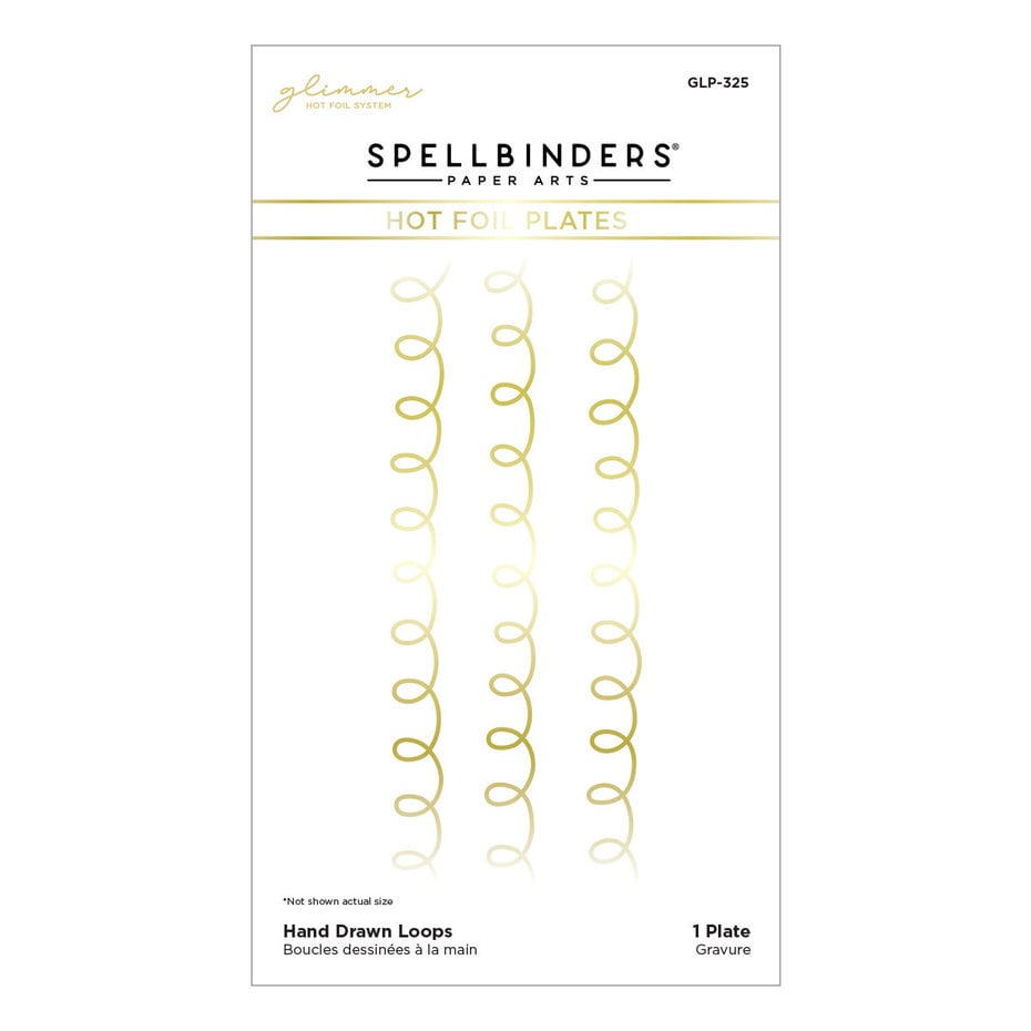 Spellbinders - Hand Drawn Loops Glimmer Hot Foil Plate