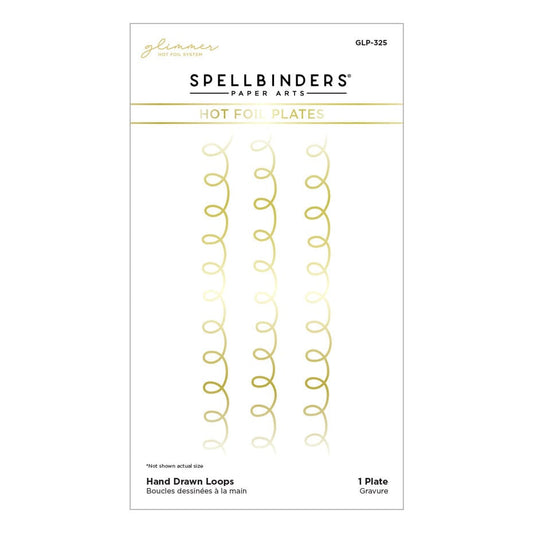 Spellbinders - Hand Drawn Loops Glimmer Hot Foil Plate