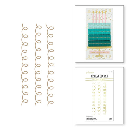 Spellbinders - Hand Drawn Loops Glimmer Hot Foil Plate