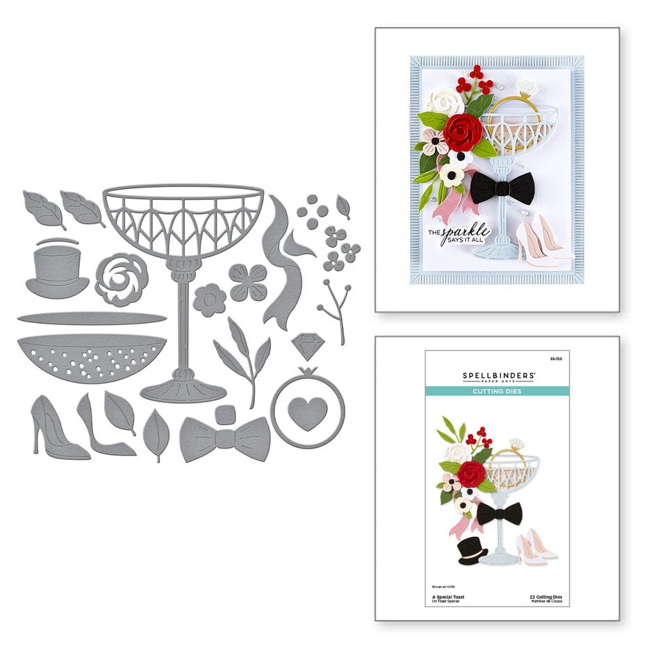 Spellbinders - Happier Hour Etched Dies A Special Toast