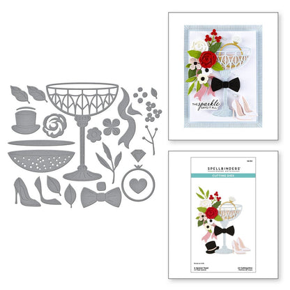 Spellbinders - Happier Hour Etched Dies A Special Toast