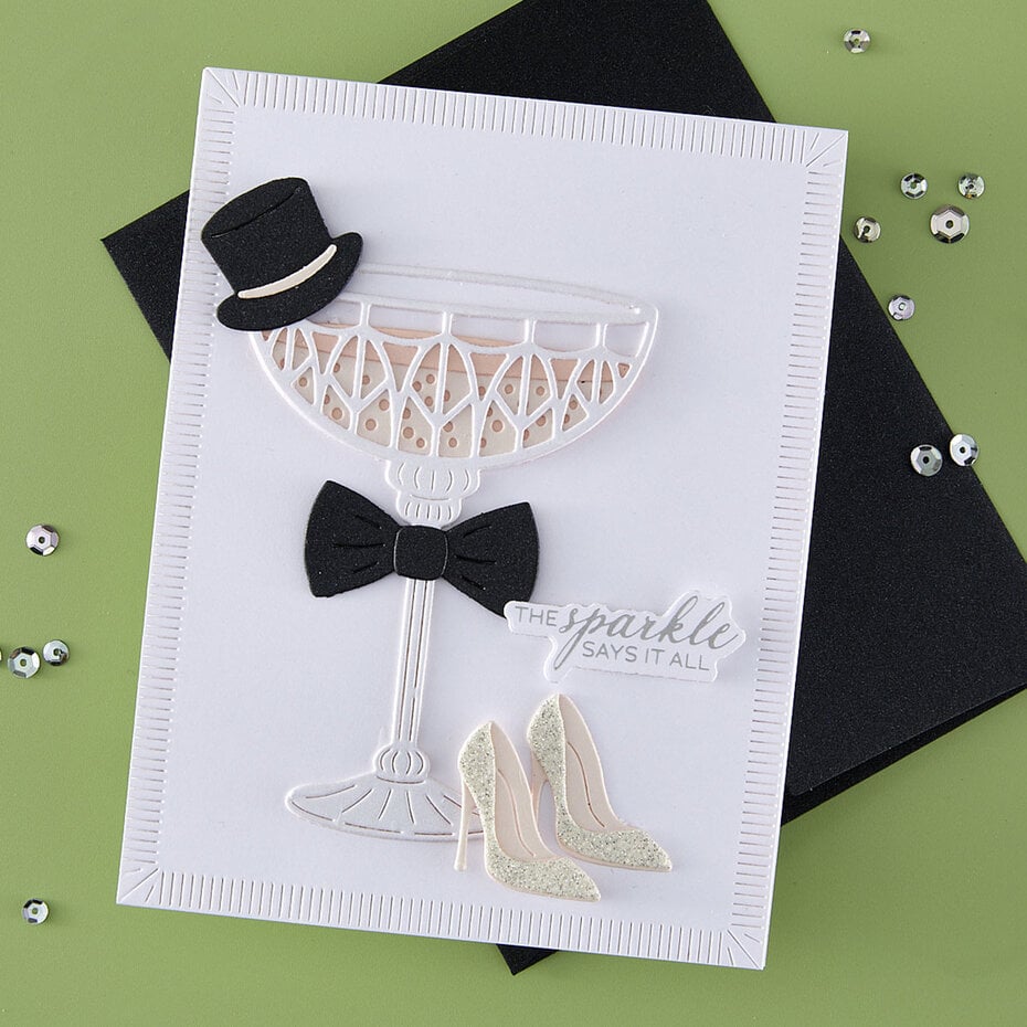 Spellbinders - Happier Hour Etched Dies A Special Toast