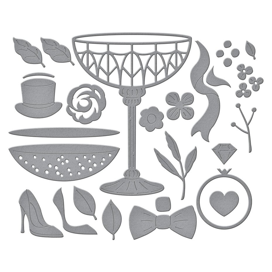 Spellbinders - Happier Hour Etched Dies A Special Toast