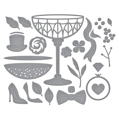 Spellbinders - Happier Hour Etched Dies A Special Toast