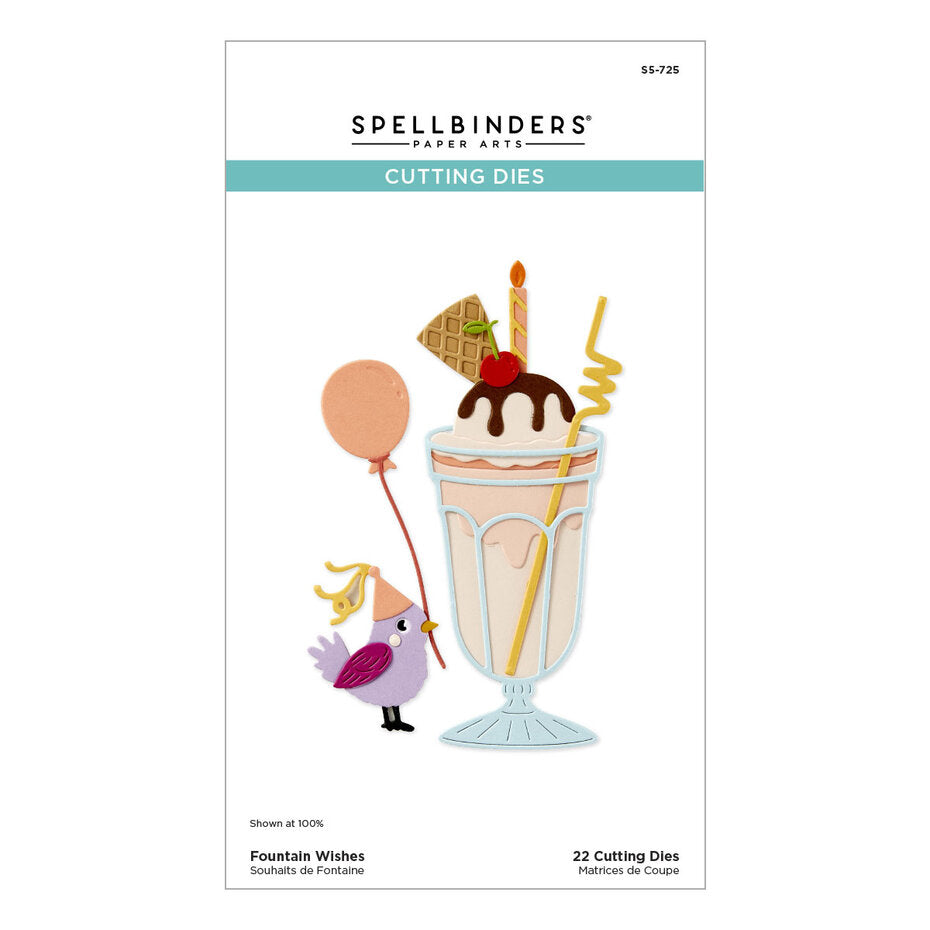 Spellbinders - Happier Hour Etched Dies Fountain Wishes