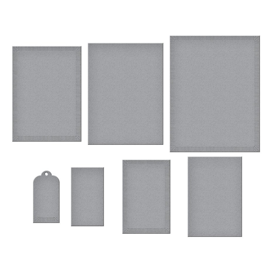 Spellbinders - Happier Hour Etched Dies Linear Touch Rectangles and Tag