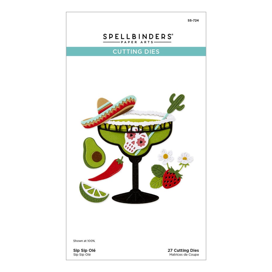 Spellbinders - Happier Hour Etched Dies Sip Sip Ole'