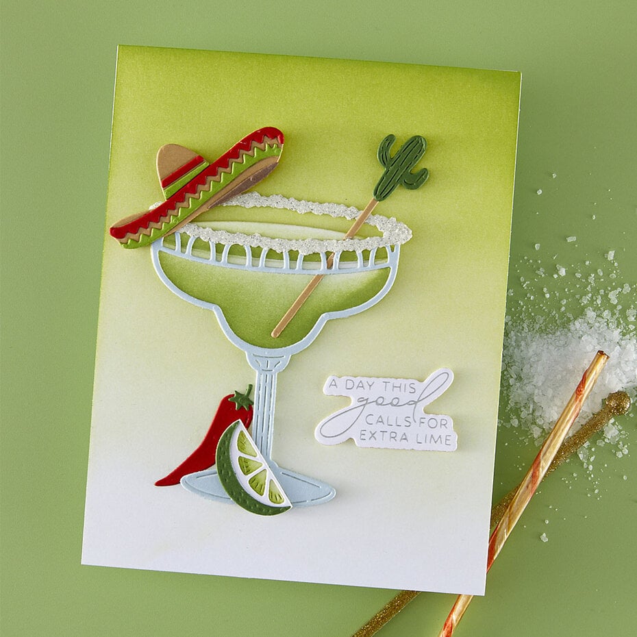 Spellbinders - Happier Hour Etched Dies Sip Sip Ole'
