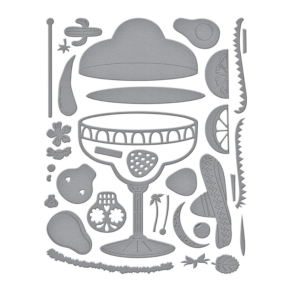 Spellbinders - Happier Hour Etched Dies Sip Sip Ole'