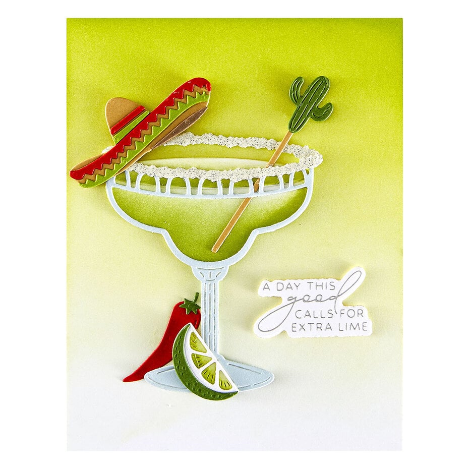 Spellbinders - Happier Hour Etched Dies Sip Sip Ole'