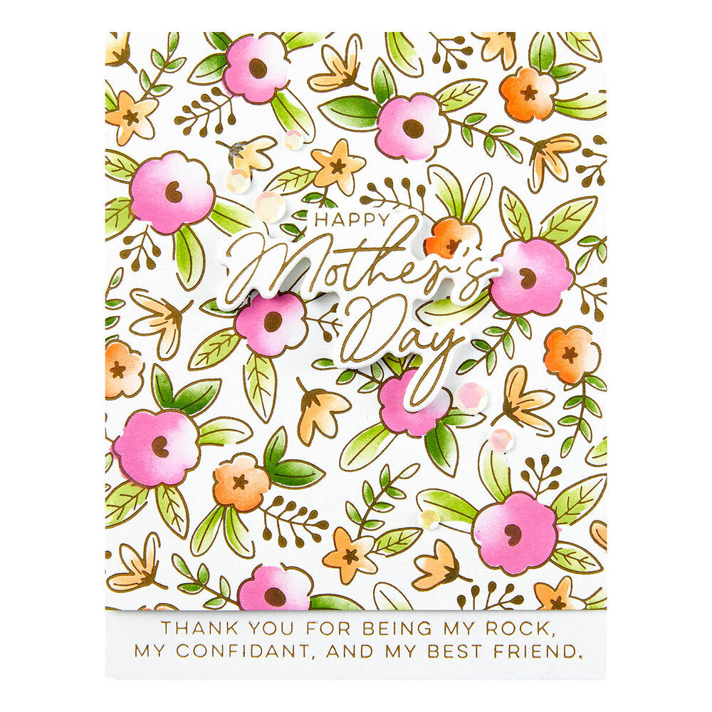 Spellbinders - Let's Celebrate Sentiments Press Plate & Die Set