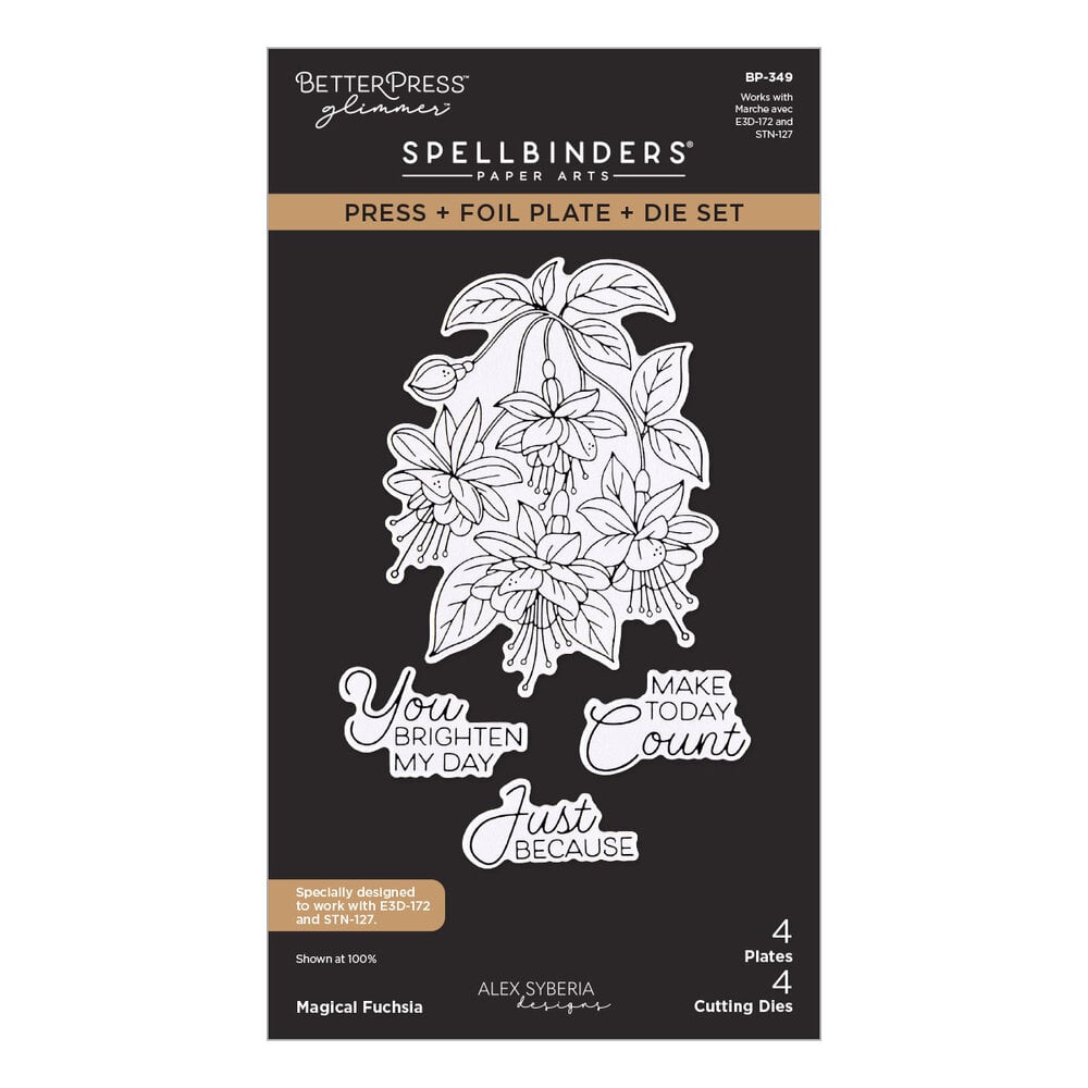 Spellbinders - Magical Fuchsia Press + Foil Plate & Die Set